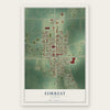 Forrest, Illinois map print, the full design