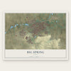 Big Spring, Texas map print, the full design