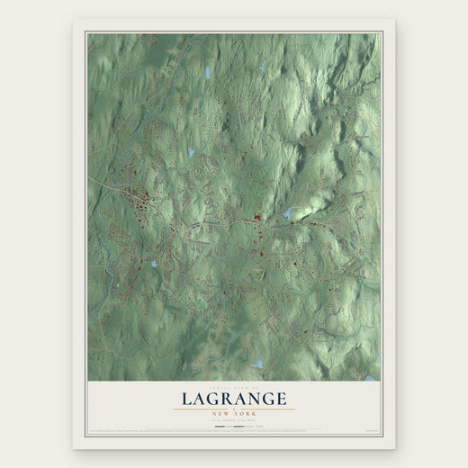 LaGrange, New York map print, the full design