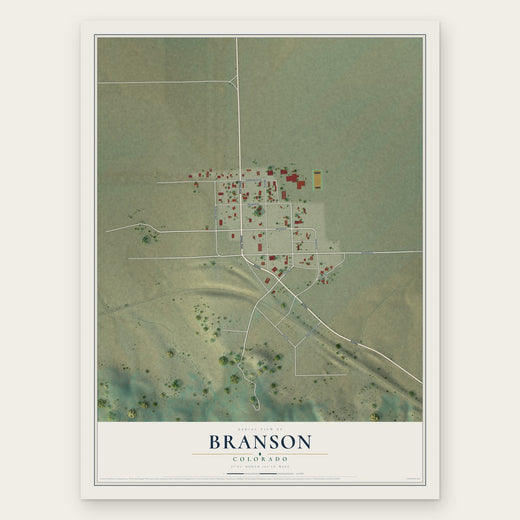 Branson, Colorado map print, the full design