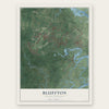 Bluffton, South Carolina map print, the full design