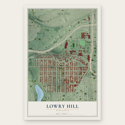 Lowry Hill, Minnesota map print, the full design
