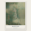 Mountain, North Dakota map print, the full design