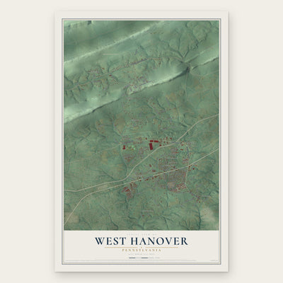 West Hanover, Pennsylvania map print, the full design