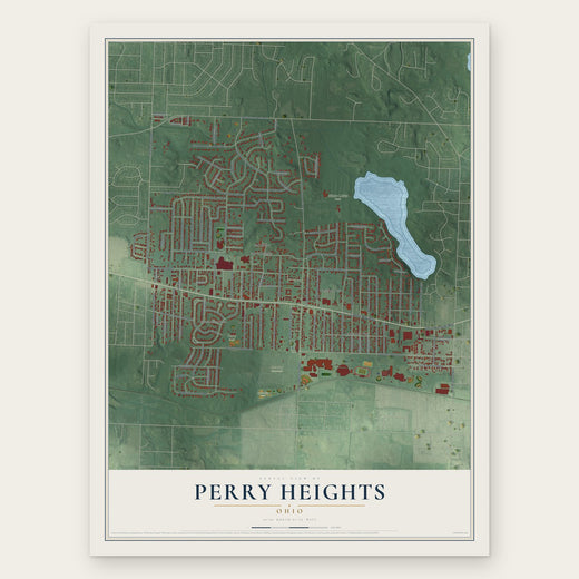 Perry Heights, Ohio map print, the full design