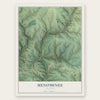 Menominee, Illinois map print, the full design