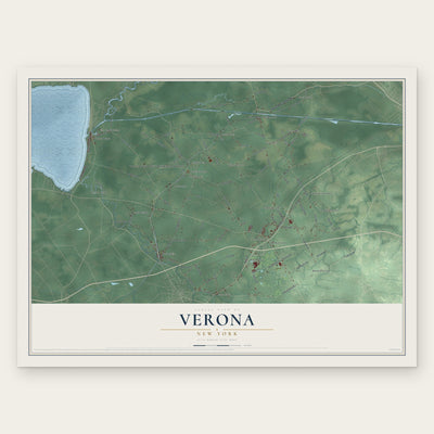 Verona, New York map print, the full design