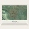 Veneta, Oregon map print, the full design