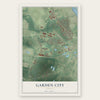 Garden City, Georgia map print, the full design