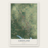 Chiefland, Florida map print, the full design
