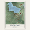 Cottonwood, Minnesota map print, the full design