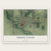 Liberty Center, Ohio map print, the full design