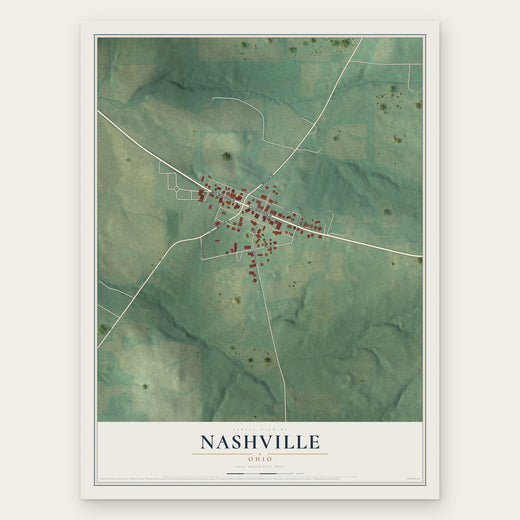Nashville, Ohio map print, the full design