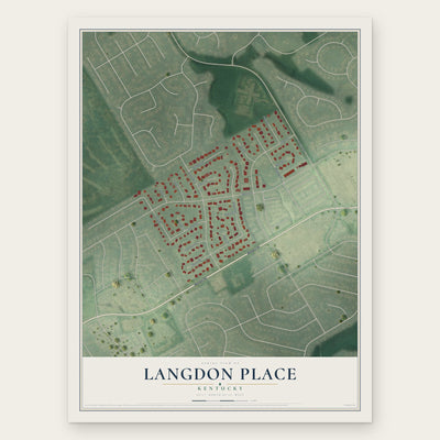 Langdon Place, Kentucky map print, the full design