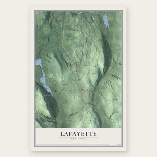 LaFayette, New York map print, the full design