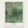 Tappen, North Dakota map print, the full design