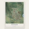 Novinger, Missouri map print, the full design