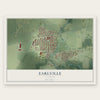Earlville, Illinois map print, the full design