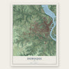 Dubuque, Iowa map print, the full design