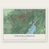 Saratoga Springs, New York map print, the full design