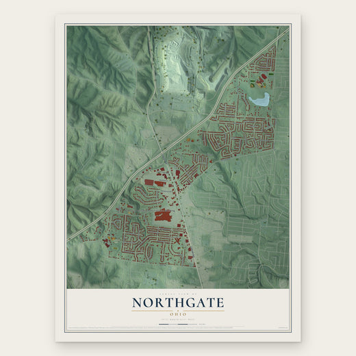 Northgate, Ohio map print, the full design