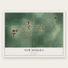 New Houlka, Mississippi map print, the full design
