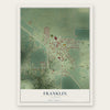 Franklin, Illinois map print, the full design