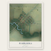 Wabbaseka, Arkansas map print, the full design