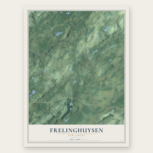 Frelinghuysen, New Jersey map print, the full design