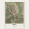 Crane, Texas map print, the full design