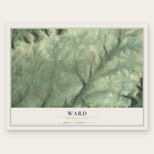 Ward, Pennsylvania map print, the full design