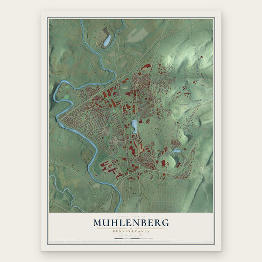 Muhlenberg, Pennsylvania map print, the full design
