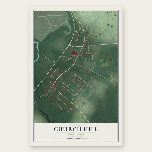 Church Hill, Maryland map print, the full design
