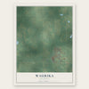 Waurika, Oklahoma map print, the full design