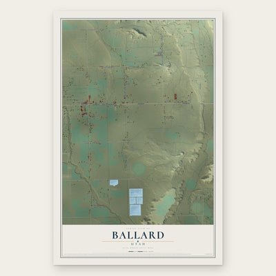 Ballard, Utah map print, the full design