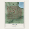 Fulton, Minnesota map print, the full design