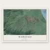 Waimanalo, Hawaii map print, the full design