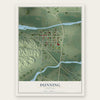 Dunning, Nebraska map print, the full design