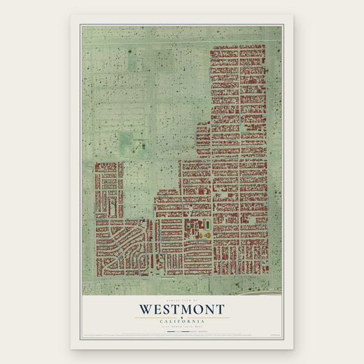 Westmont, California map print, the full design
