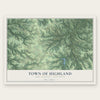 Town of Highland, Iowa County, Wisconsin map print, the full design