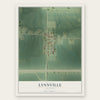 Lynnville, Illinois map print, the full design