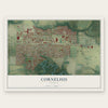 Cornelius, Oregon map print, the full design