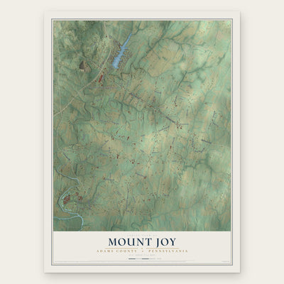 Mount Joy, Adams County, Pennsylvania map print, the full design