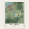Beardstown, Illinois map print, the full design