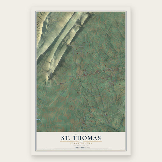 St. Thomas, Pennsylvania map print, the full design