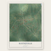 Hayneville, Alabama map print, the full design