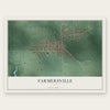 Farmersville, Ohio map print, the full design