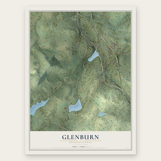 Glenburn, Pennsylvania map print, the full design