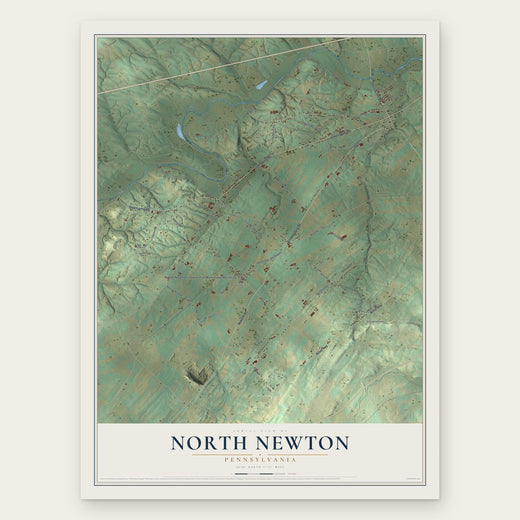 North Newton, Pennsylvania map print, the full design