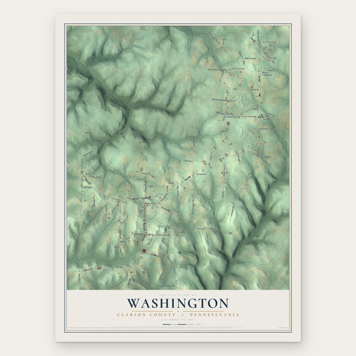 Washington, Clarion County, Pennsylvania map print, the full design